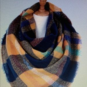 Plaid blanket Scarf